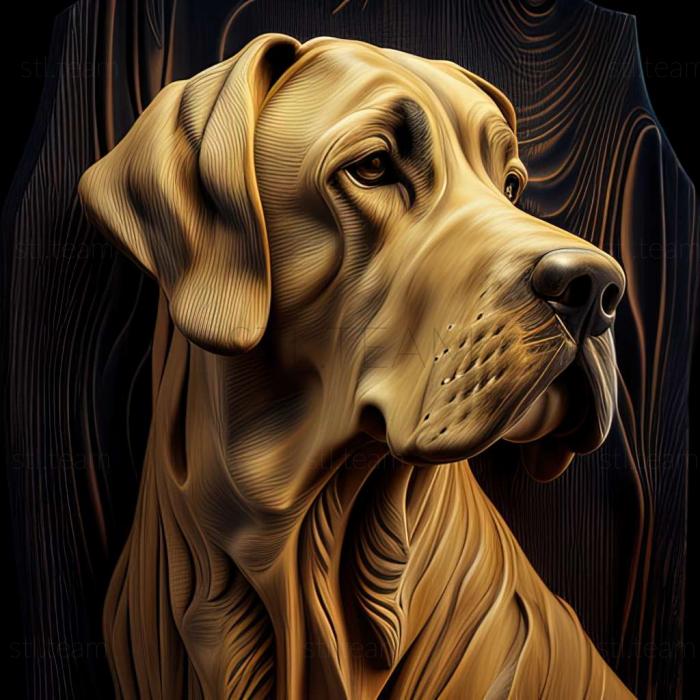 3D model Canary Great Dane dog (STL)